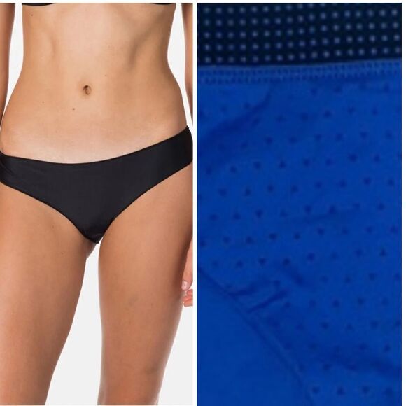 NWOT Ripcurl Classic Surf Full Coverage Bikini Bottom XL Reversible Blue - Picture 1 of 16